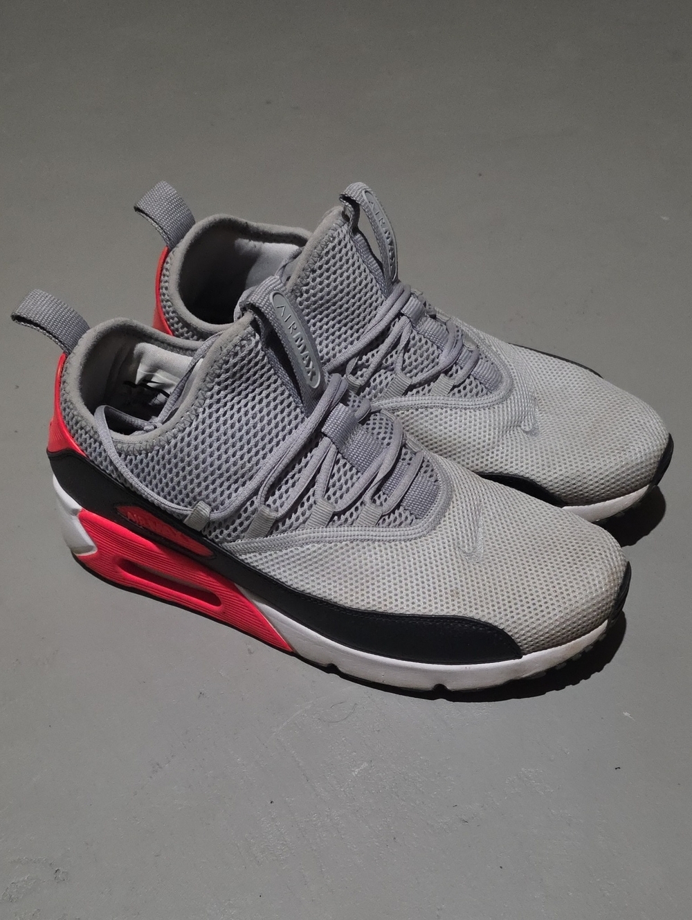 Nike Air Max 90 EZ Men's Size 10 Wolf Grey/Bright Crimson/Pure Platinum